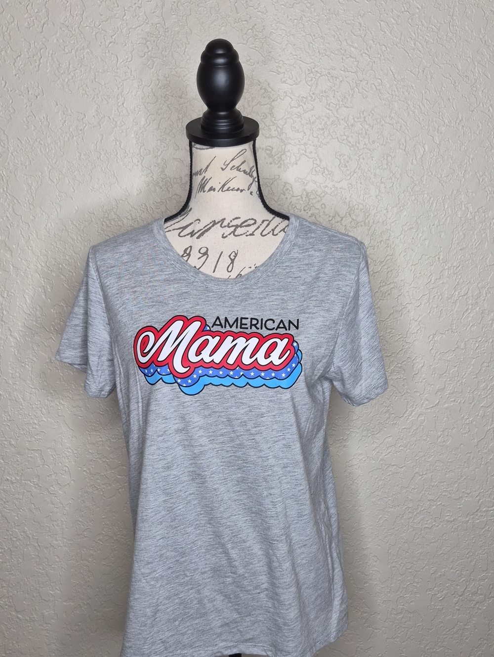 Way To Celebrate! Patriotic "American Mama" T-Shirt Size L‎ (12-14)
